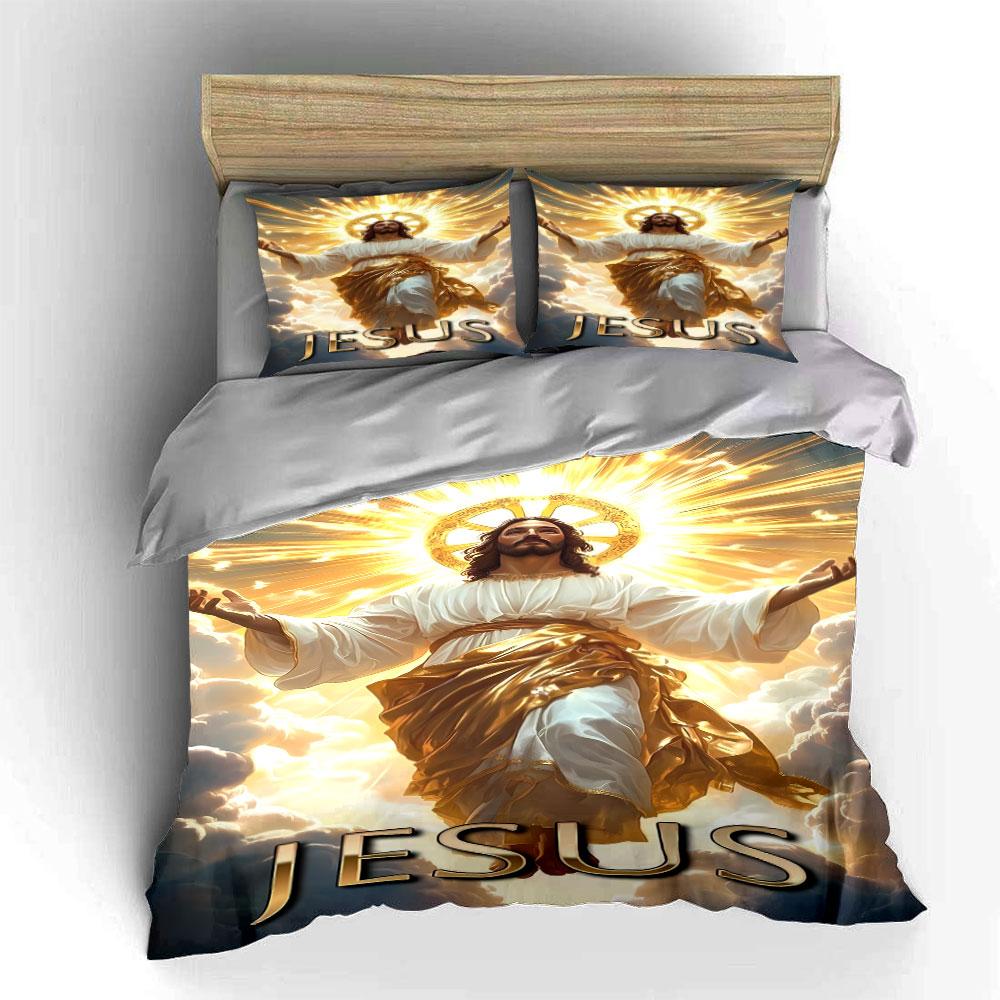 Radiant Jesus with Halo. Bedding Sets Duvet Cover Sets Duvet Covers Pillowcases(1*Duvet Cover 2*Pillowcases Without Duvet Insert)