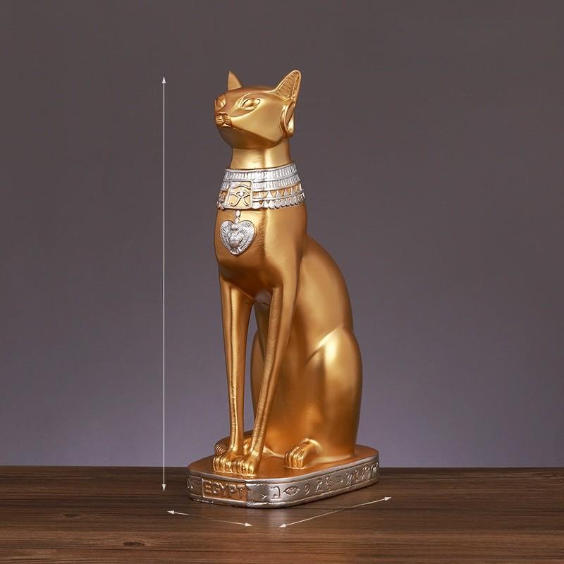 Resin Cat Statue Craft Elegant Desk Ornament For Gift Decoration Collection