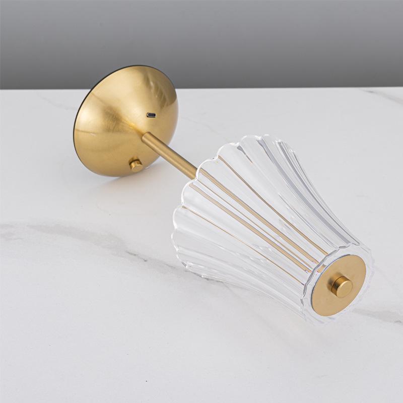 Rechargeable Wrought Iron Night Light: Eye-Protecting Bedside Mood Sensor Lamp