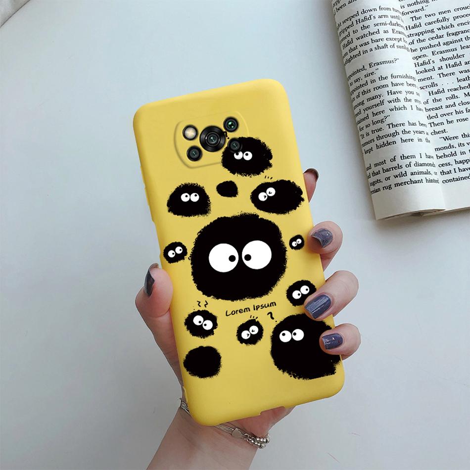 Cute Cartoon Cat Case For Poco X3 Pro Pocox3 X 3 NFC Back Cover Soft Silicone Matte Protective Funda For Xiaomi Poco X3 Pro Bag