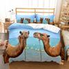 Camel King Queen Duvet Cover Tropical Desert Animals Bedding Set Lovely Wildlife Quilt Cover 2/3pcs Polyester Comforter Cover