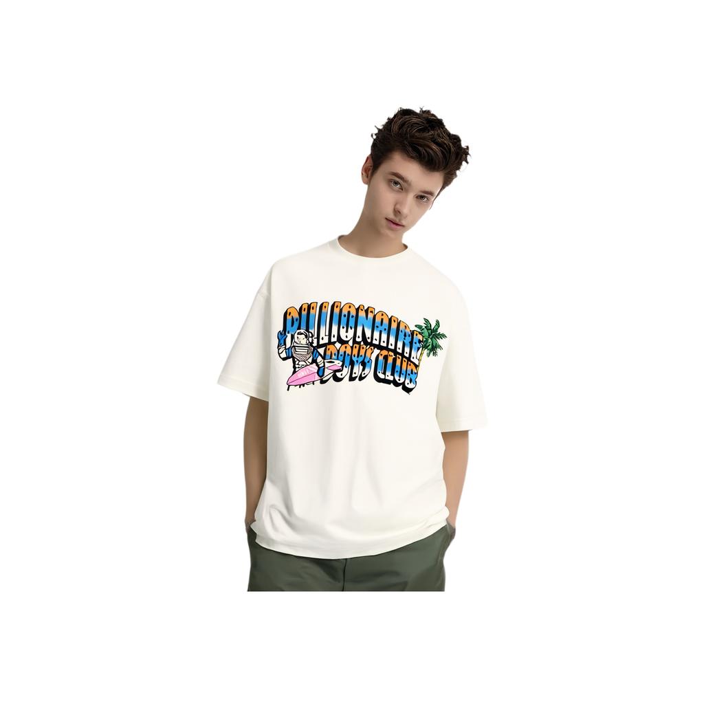 Li Ning X Billionaire Boys Club Kollaboration Skateboard Serie Bedrucktes Lockeres Bequemes Vielseitiges Kurzarm-T-Shirt Herren Oberteile Off-White AHSUC15-1