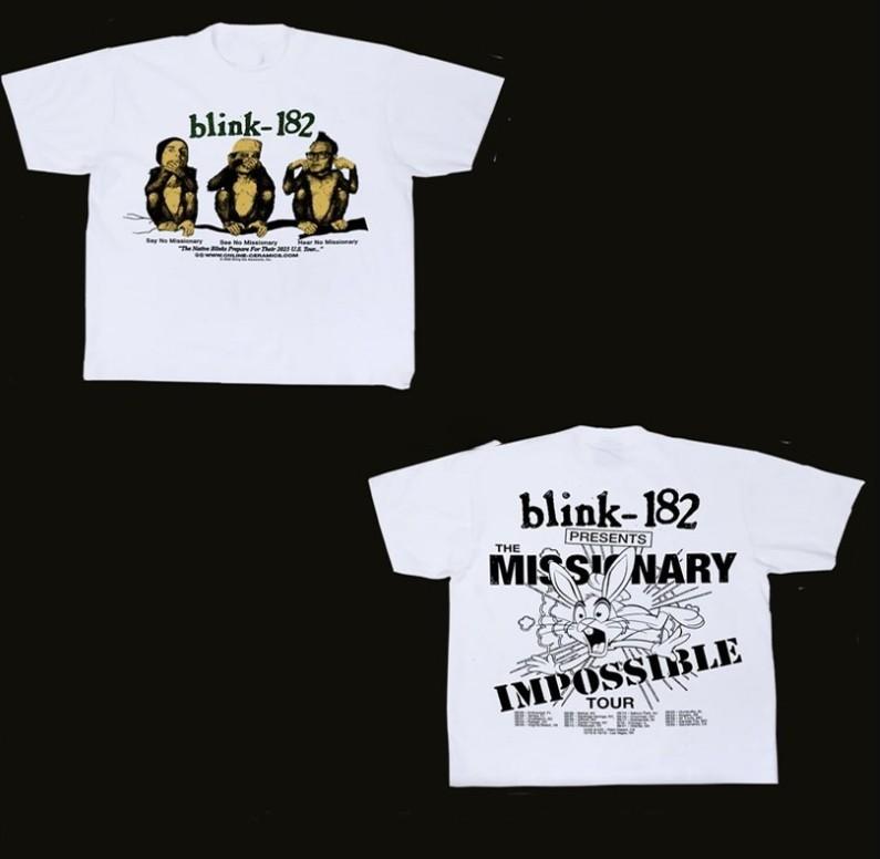 Blink-182 The Missionary Impossible Tour 2026 T-shirt size S-5XL M