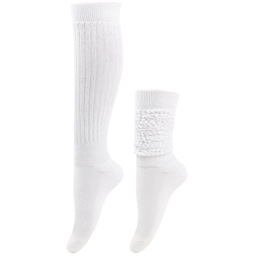 Thick Thermal Knee High Socks Women Knit Style Solid Color Calf Socks Cute Long Loose Slouch Socks Winter Warm
