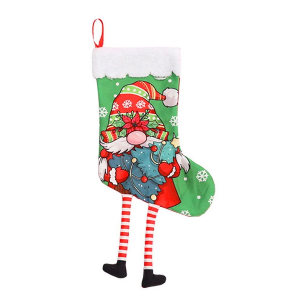Personalizované vánoční ponožky Opakovaně použitelné vánoční dárkové tašky Vánoční dekorace Sáček na cukroví Domov