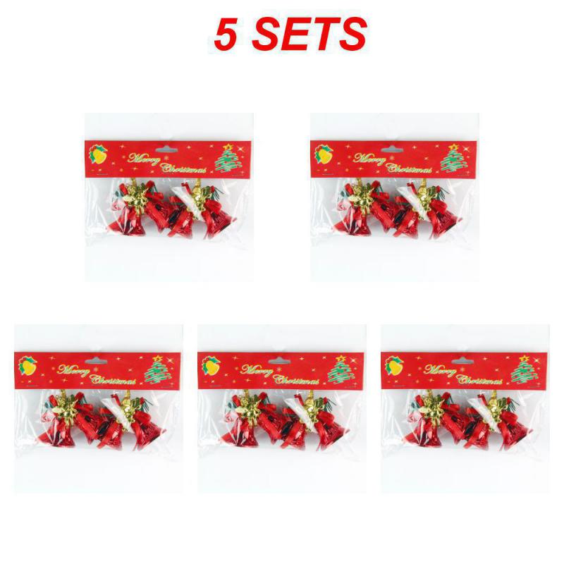5/10SETS Christmas Mini Electroplated Bell Pendant Exquisite High Quality Christmas Tree Decorations Holiday Bell Decoration