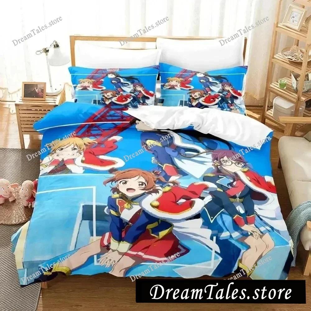 3D Printed Anime Revue Starlight Bedding Set Boys Twin Queen Size Duvet Cover Pillowcase Bed Kids Adult Home Textileextile741