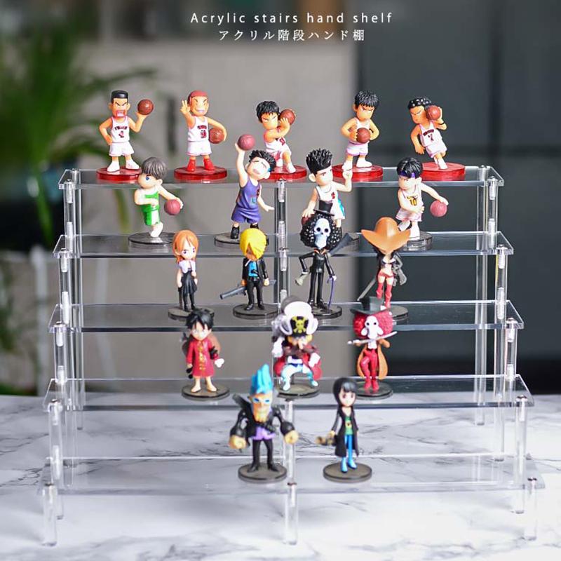 Clear 1-6 Tier Acrylic Display Stand for Funko Figures, Cupcake, Cosmetics, Perfume,Blind Box Display Riser Rack Dessert Shelf