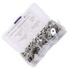113Pcs 4 Styles Shelf Pins Kit Nickel Plated Shelf Support Pegs for RV Cabinet Bookshelf Display Cabinet Furniture
