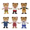 Dřevěná hračka Montessori Kreslené zvířátko Převlékání Skládačka Medvěd Převlékání Tvarové párování Puzzle Dětské vzdělávací hračky