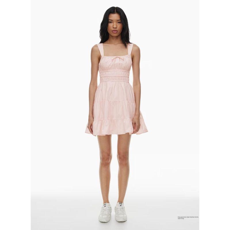 

Canadian Red Brand a Pure Yuan New Sling Sweet Girl Style Sling Dress Women Martine Dress Shallow powder L