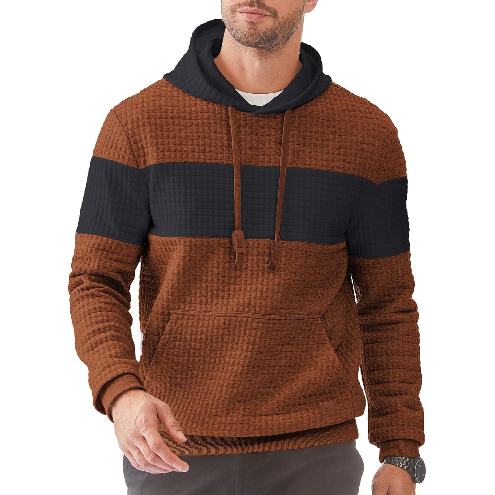 

Спортивный костюм с капюшоном, унисекс, одежда для бега, пуловер с длинными рукавами, толстовка с капюшоном S кофейный