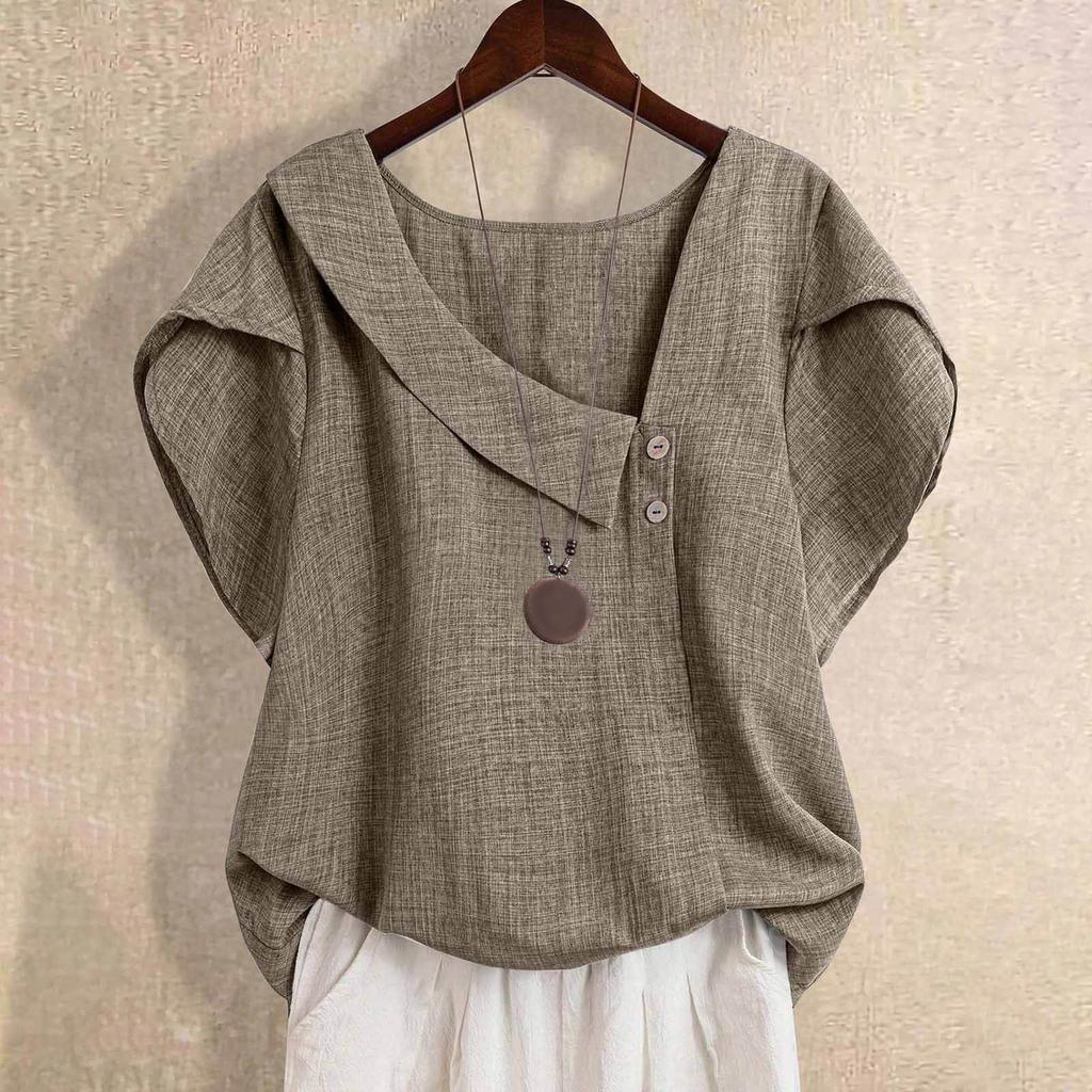 Women'S Solid Fashion Shirt for Summer