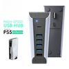 6 Port USB Hub for PS5 Controller Charger, Multi Device USB C Splitter Power Adapter for Headset Keyboard
