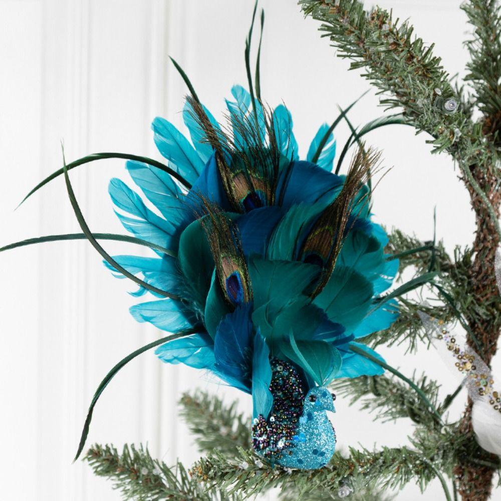 

Decorative Simulated Three-dimensional Peacock 3D Peacock Christmas Ornament New Year