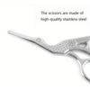 Stainless Steel Hair Scissors - Enhanced Safety Round Tip Stork Scissors for Precise Eyebrow, Nose, Beard & Ear Hair Trimming
