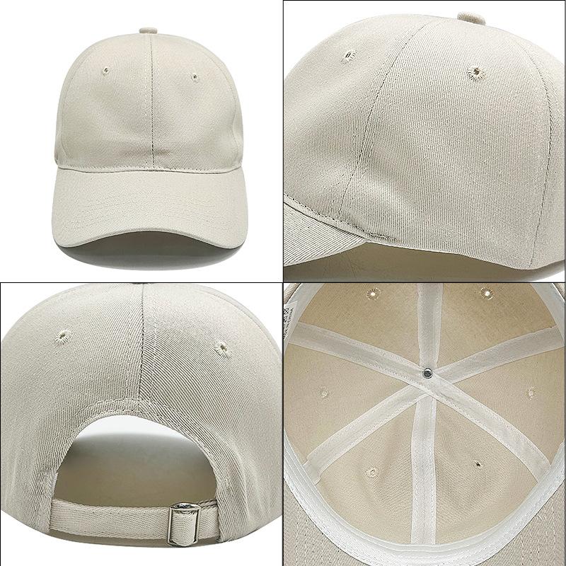New Pure Cotton Soft Top Baseball Cap for Women Spring and Summer Sun Protection Baseball Cap for Men Outdoor Solid Color Light Plate Sun Hat