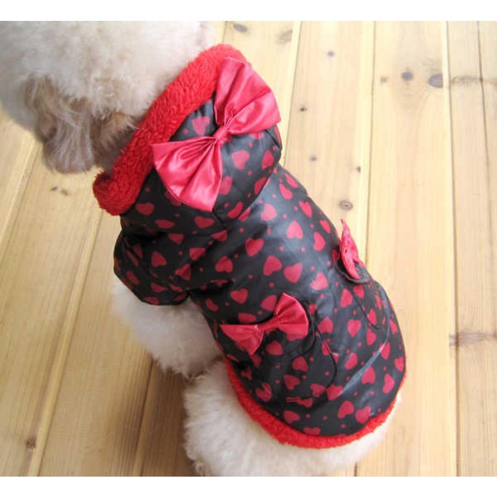 

Осень и зима щенок тедди померанского шпица питомец зимний кот цветочный летящие рукава маленькая собака двухлапое платье с хлопковой подкладкой S