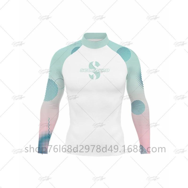 SCUBA Surfing Wear Outdoor Sunscreen Snorkeling Swimwear Long-sleeved Split Top Quick-drying Diving Suit Support