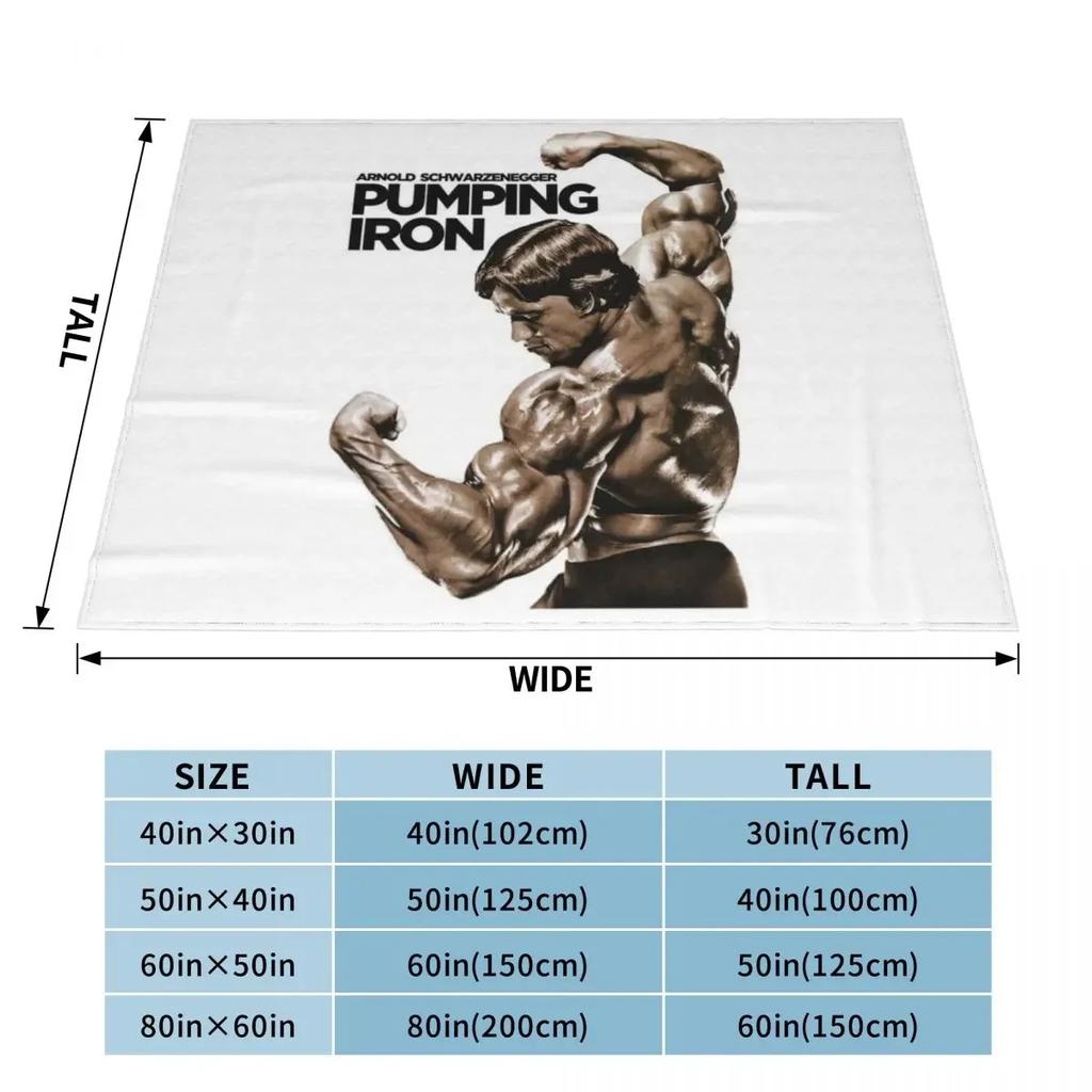 Arnold Schwarzenegger Classic Pumping Iron Throw Blanket blankets ands christmas gifts Comforter Blankets