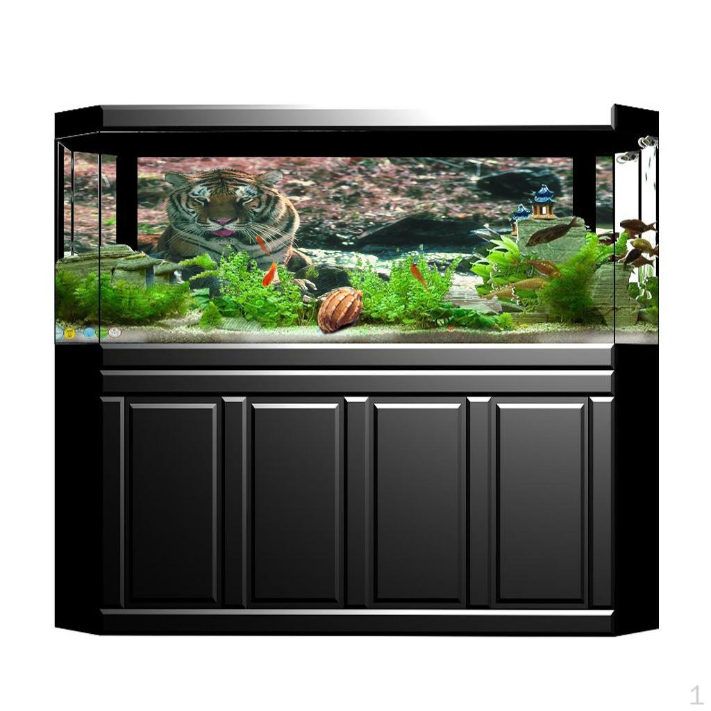 

Aquarium Fish Tank Decoration Background Poster Ornament Landscape S