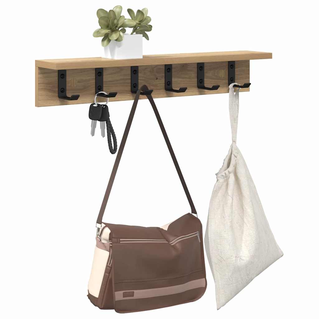 Wall Mounted Nightstand Artisan Oak 60 x 10.5 x 10.5 cm