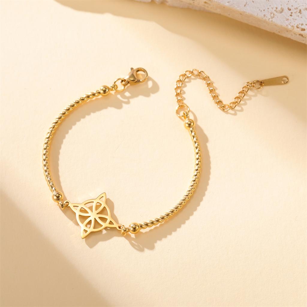  Classic Witch Knot Bracelet for Women Stainless Steel Fashion Celtics Knot Bracelets Wicca Amulet Jewelry Gift Wholesale