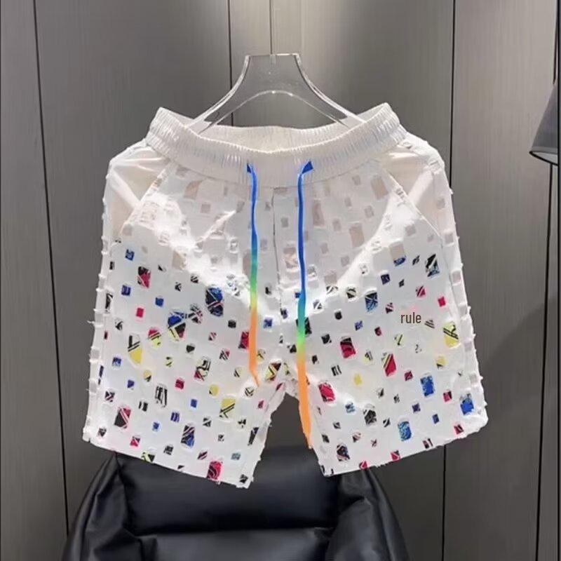 Men's Trendy Summer Print Shorts: Stylish, Youthful, Loose Beachwear