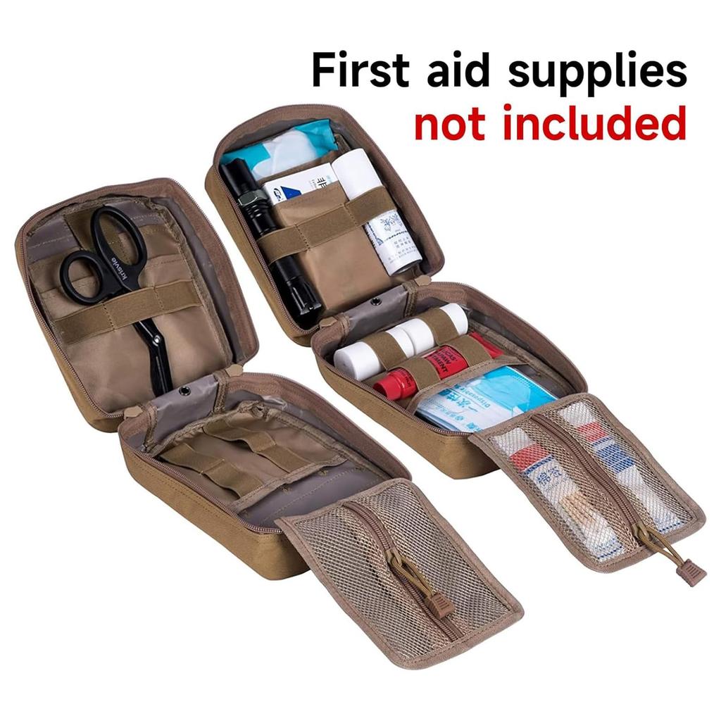 ARURA (LABEL) Outdoor Tactical Medical Packets First Aid Kit IFAK Utility Pouch Emergency Bag for Vest & Belt Survival Treatment Waist Pack EMT M