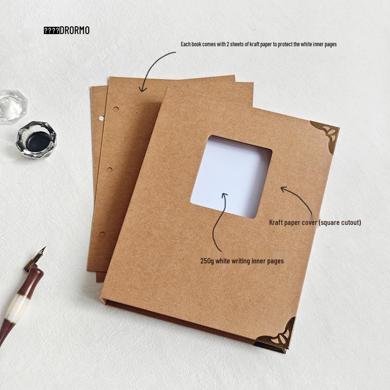 A5 Kraftpapier Loseblatt-Notizbuch: Retro Journal & Literarischer Reiseplaner für Mädchen