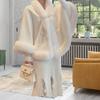 Herbst Winter Braut Pelzschal – Warmer Pelzumhang für das Toasting-Outfit der Brautjungfern, Damen Qipao oder Hochzeitskleid Oberbekleidung.