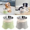 Raised Cat Bowl Detachable Stainless Steel Bowl Cat Food Dish for Cats Puppy