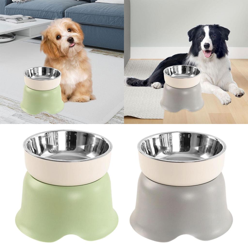 Raised Cat Bowl Detachable Stainless Steel Bowl Cat Food Dish for Cats Puppy