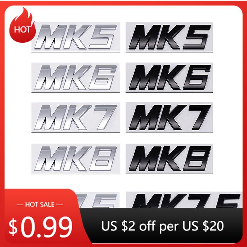 For VW VOLKSWAGEN 2026 New 3D MK5 MK6 Mk7 MK7.5 MK8 Badge Logo Car Rear Trunk Emblem Car Styling For VW Volkswagen Golf MK 5 Mk 
