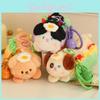 Plush Dog Hot Keychain Bag Pendant Backpack Food Animal Decoration Bakery Toy