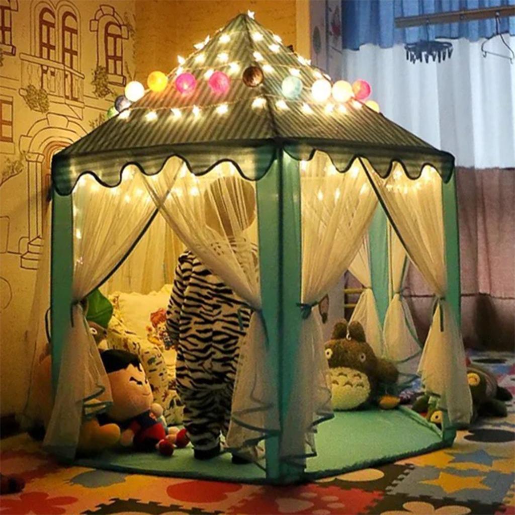 [selling-Home] Kids' Tent, Princess Castle-Shaped Foldable Playhouse, Secret Base, Birthday/Christmas Gift, Pretend Play