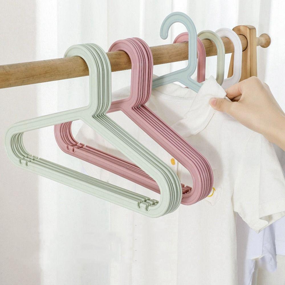 10Pcs Plastic Children Coats Storage Hanger Nordic Style Clothes Display Hangers  Closet