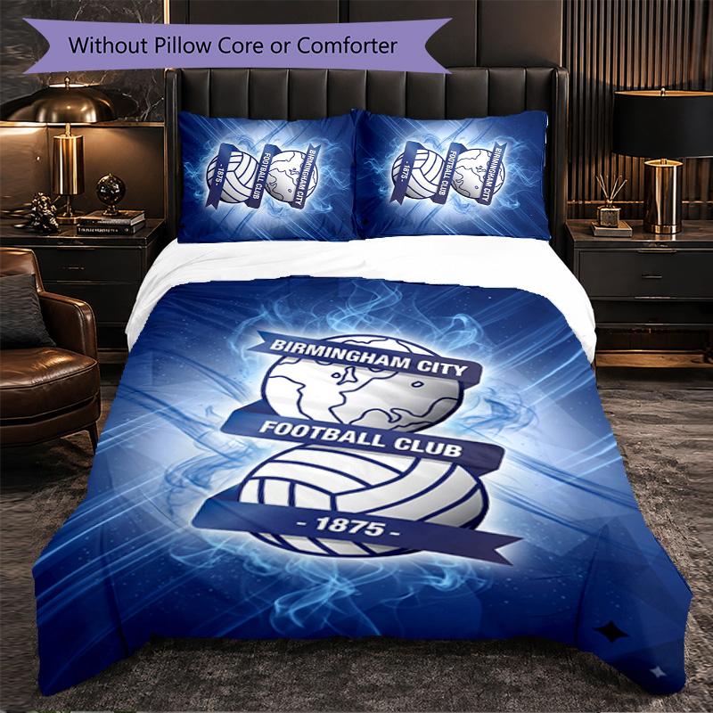 Biancheria da letto a tema Birmingham City Set 3 Pezzi Copripiumino Biancheria da letto Decorativa Per Camera Adolescenti Decorazione Casa