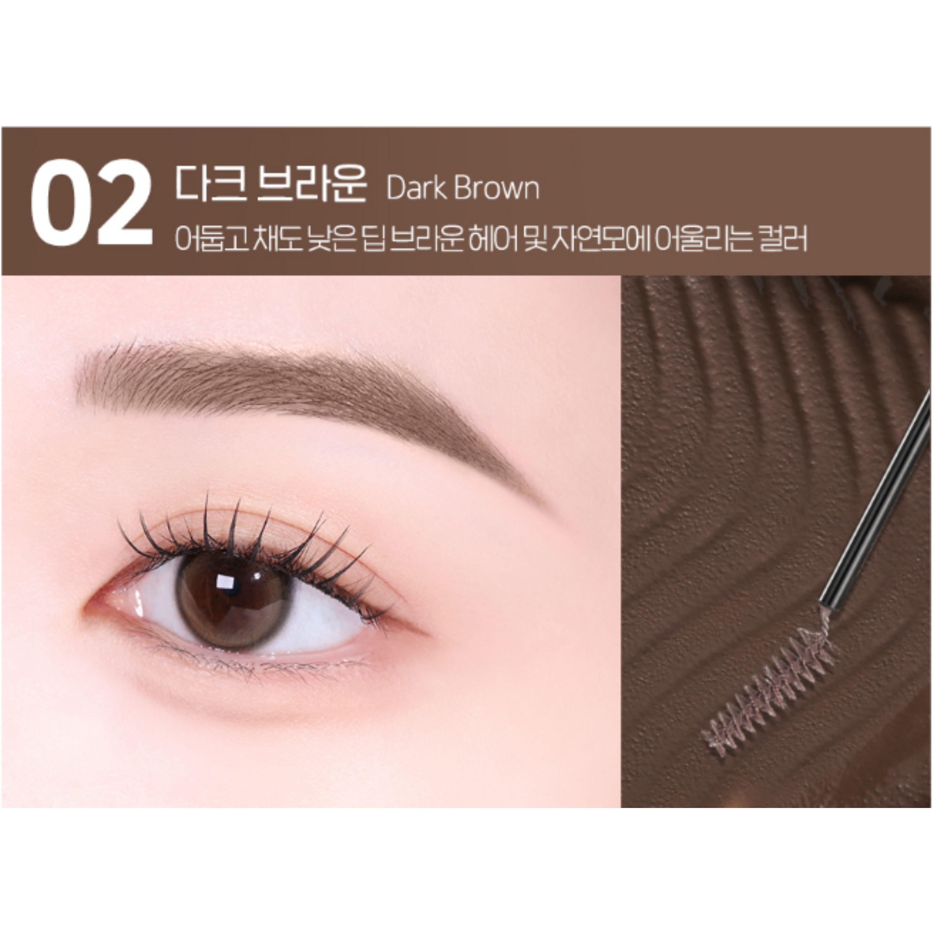 peripera Speedy Skinny Brow Mascara 3g 02 Dark Brown