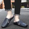Half Slippers Leather Lazy Casual Sandals Summer Soft Sole Breathable Without Heel Bag Head Drag