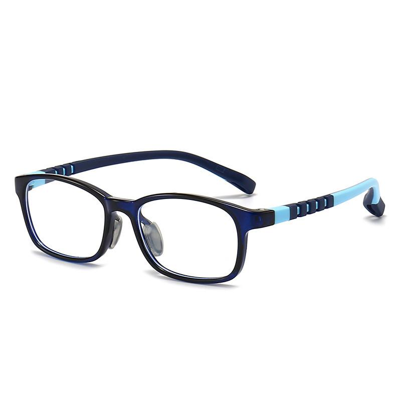 Childrens Silicone Glasses Frame With Blue Light Blocking For Elliptical Face Shape