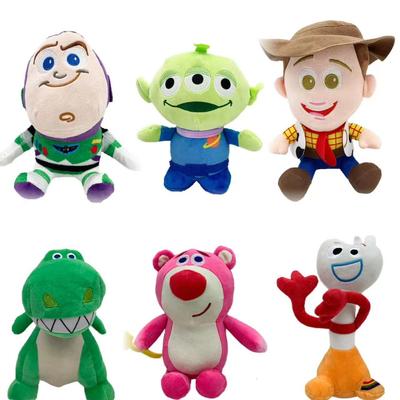 20cm Disney Pixar Toy Story 4 Stuffed Plush Toys Woody Forky Bunny Alien Buzz Lightyear Model Doll Boys Girls Birthday Gift