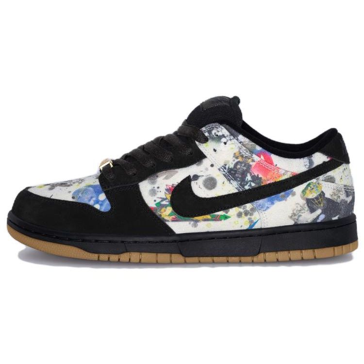 Nike Unisex Black Supreme X Dunk Low Sb Rammellzee Sneakers Multi-Color Fd8778-001 Cm