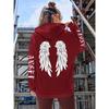Schöner Engel Flügel Damen Hoodie Warm und Bequem Lässiger Hoodie Mode Klassisch Straße Outdoor Sport Hoodie Locker