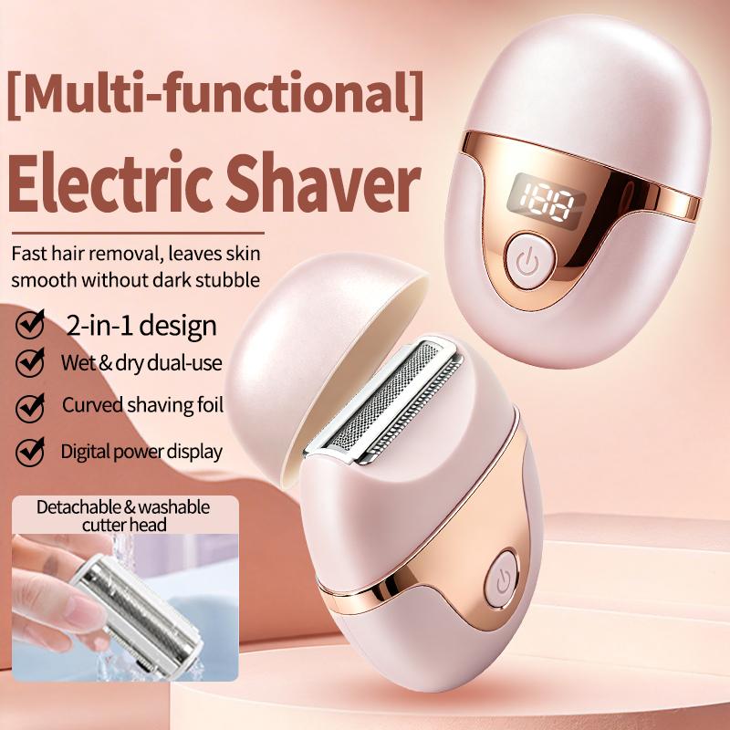 Rechargeable Women Electric Hair Shaver Oval Shape Portable Body Hair Remover Ladies Depilator For Underarm Leg Armpit Full Body