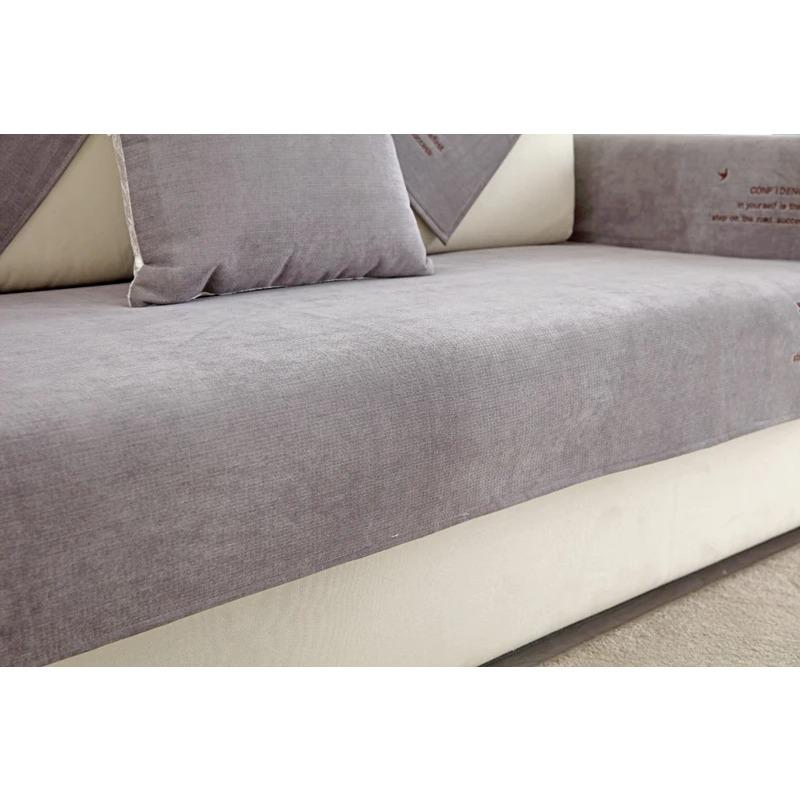 Синий серый однотонный чехол для дивана для собак и домашних животных — фото 9