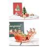 Pop-UP Paper Greeting Cards Postcards Christmas Pop-UP Cards 2 Styles for Birthday Christmas Party Wedding Decoration