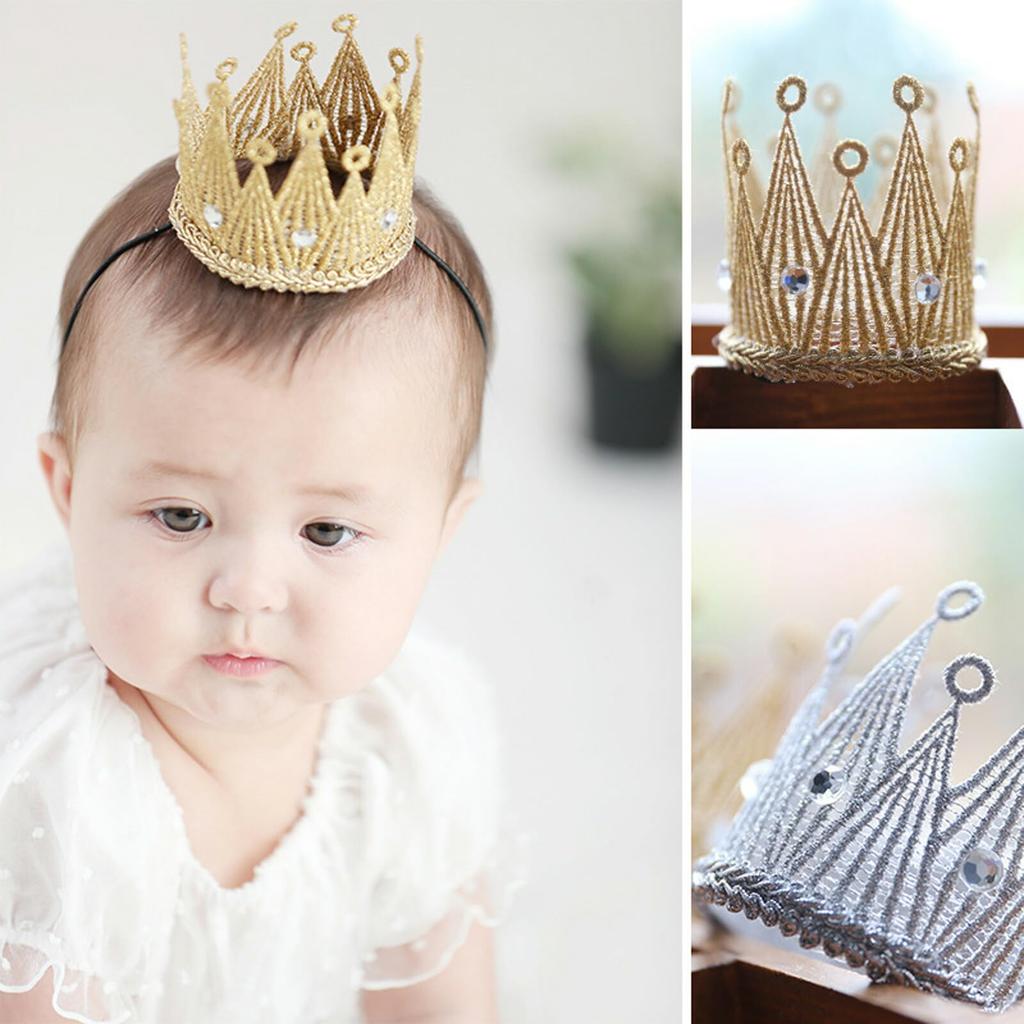 [TOKYO ART] Newborn Baby Crown Birthday Tapestry Set Birthday Decoration Hair Accessory Tiara Crown Costume Monthly Photo Kids Birthday First