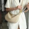 Women's Genuine Leather Hobo Soft Shoulder Messenger Bags for Women Wide Half-moon Bag