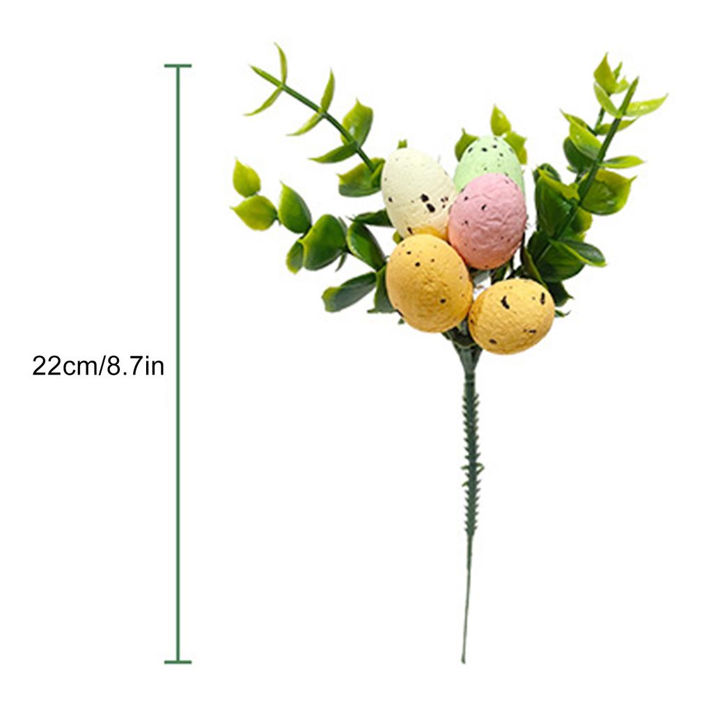 Artificial Easter Egg Branch Plastic Foam Easter Egg Pick Decoration for Hotel Restaurant Home Party